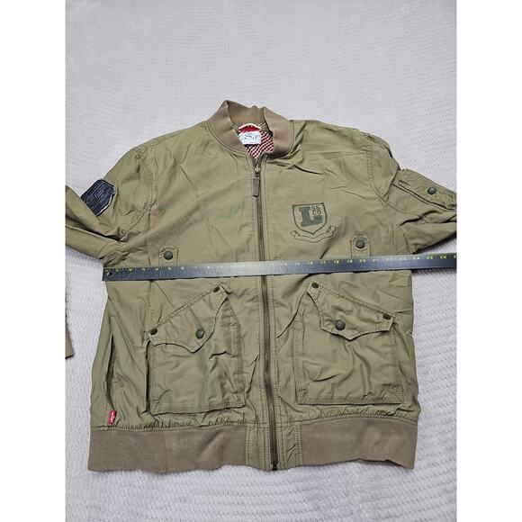 Levis Strauss Jacket Mens 2X Vintage Bomber Jacket Khaki Green Full Zip - Picture 3 of 7